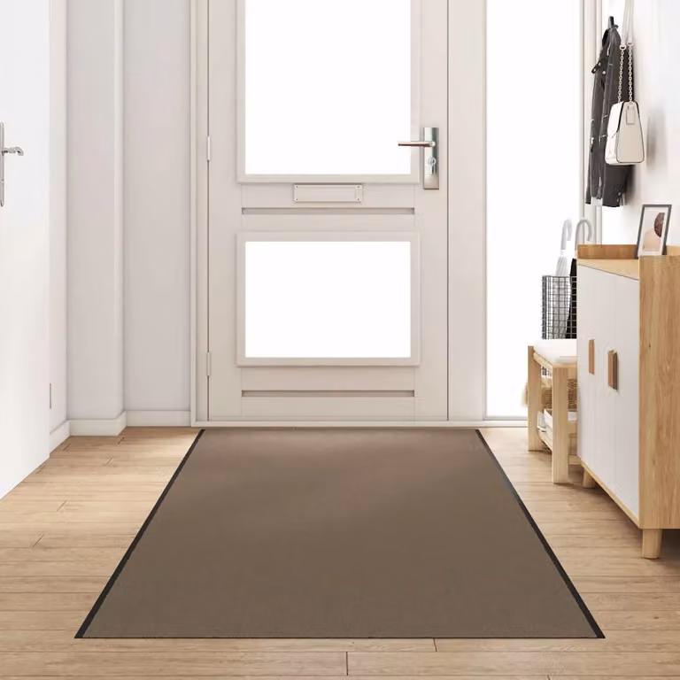 Tappetino moderno vidaXL beige e nero in poliammide, L: 400 cm, P: 120 cm