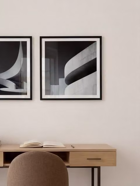 Quadro astratto moderno Concrete Kenay Home, bianco e nero, L 50 cm x P 50 cm