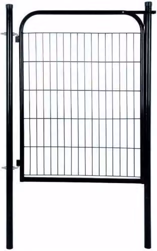 Cancello Pedonale Vigor-Blinky 00698-40 in Acciaio con Rete Metallica, Colore Antracite, L: 100 cm, H: 153 cm