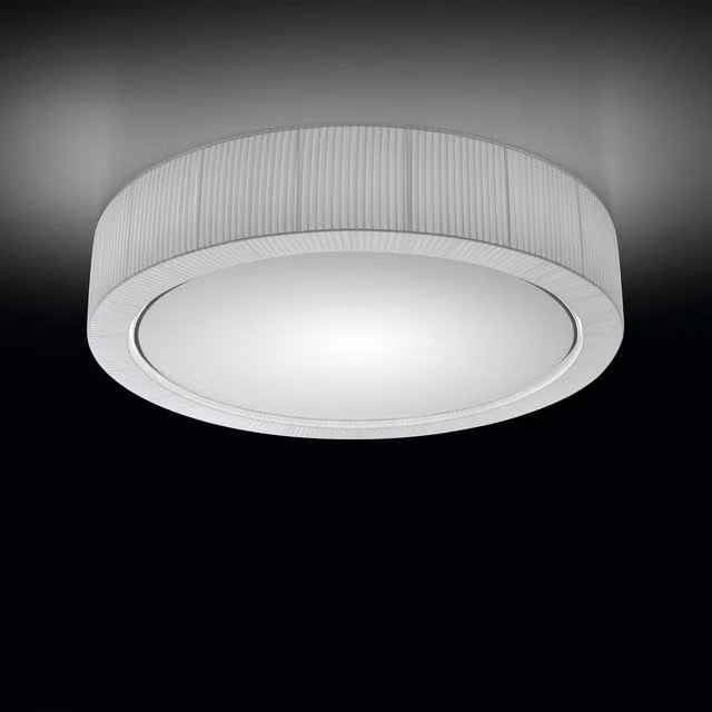 Plafoniera Urban Bover bianca con tecnologia LED dimmabile e luce bianco caldo