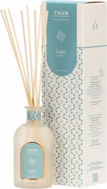 Diffusore di fragranze a bastoncini Light Moment THUN Fragrances, bianco, vetro, formato medio