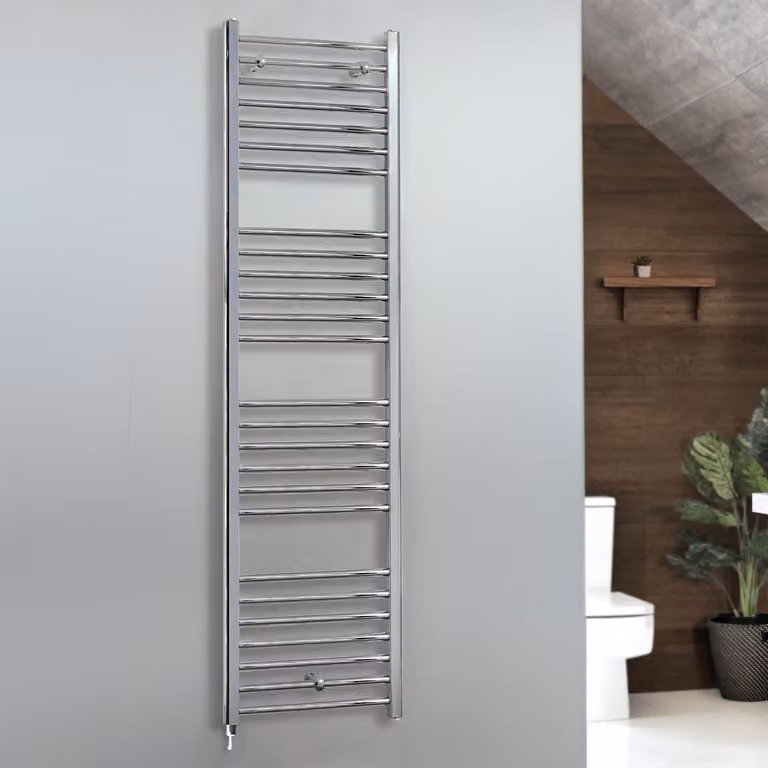 Scaldasalviette Elettrico Diritto Cromato Kent ECOSO by Hudson Reed L: 180 cm, P: 50 cm