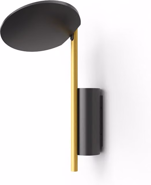 Applique LED Stilnovo Kimia Moderna in Metallo Nero e Oro/Ottone con Luce Calda Dimmabile