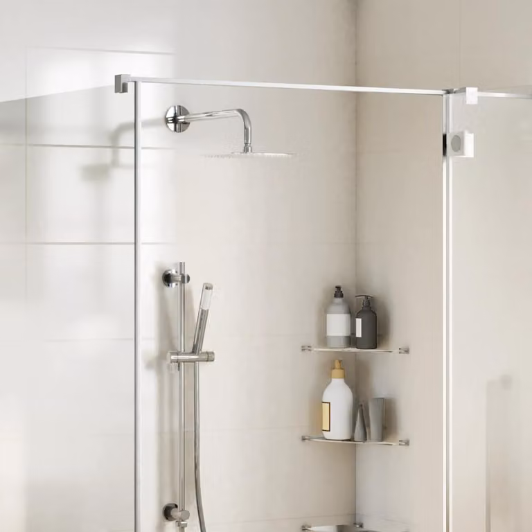 vidaXL Testa Doccia a Pioggia Quadrata in Acciaio Inox 304 Cromato, L: 20 cm x P: 20 cm