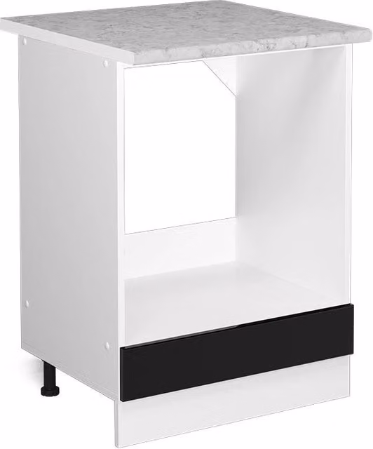 Mobile per forno da incasso Vicco R-Line Nero lucido e Bianco, L: 60 cm, H: 81,6 cm, P: 60 cm