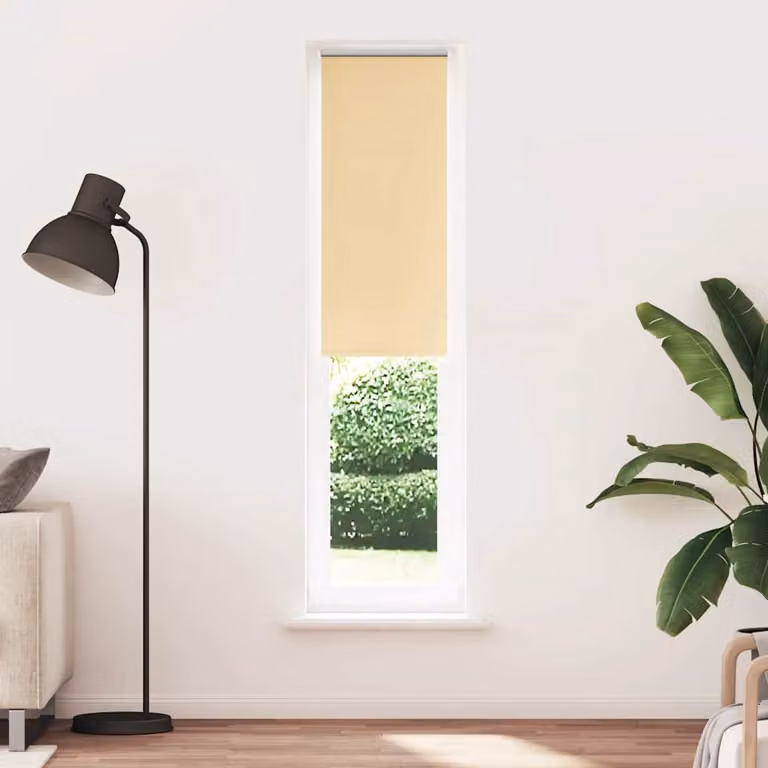 Tenda a Rullo Oscurante vidaXL in Poliestere, Colore Beige, L: 40 cm, H: 230 cm