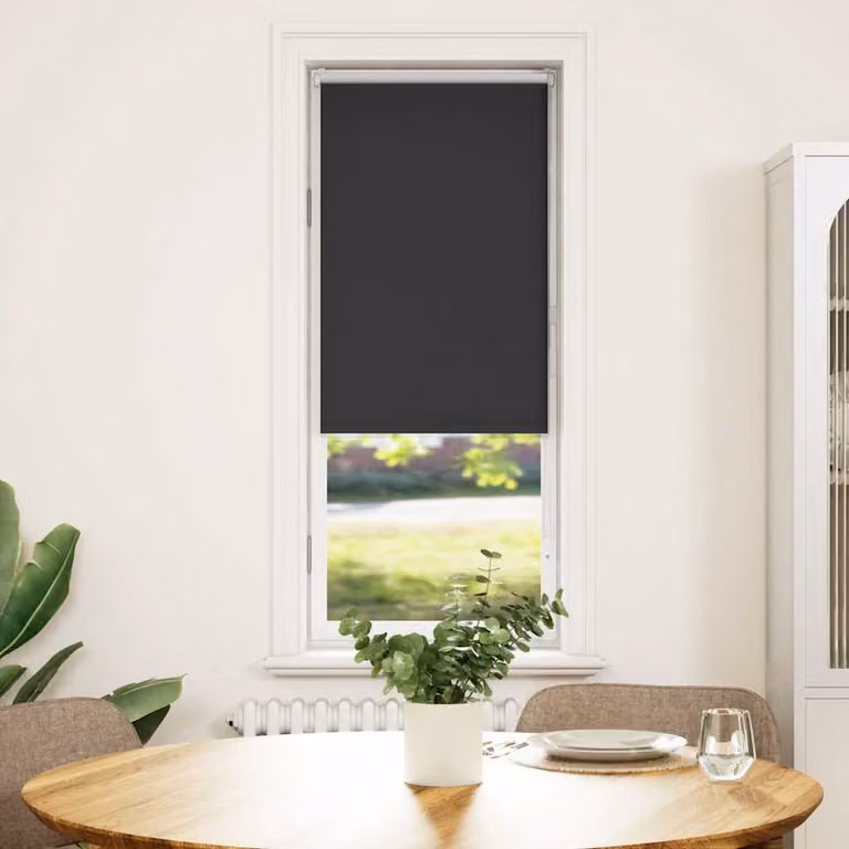 Tenda a Rullo Oscurante vidaXL in Poliestere Termoisolante, Colore Antracite/Nero, L: 55 cm x H: 150 cm