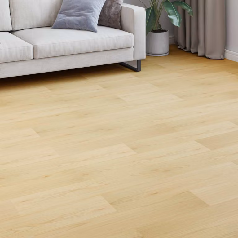 vidaXL Pavimento in laminato effetto legno beige, confezione da 5 pezzi, L: 101 cm, P: 20 cm, H: 0,8 cm