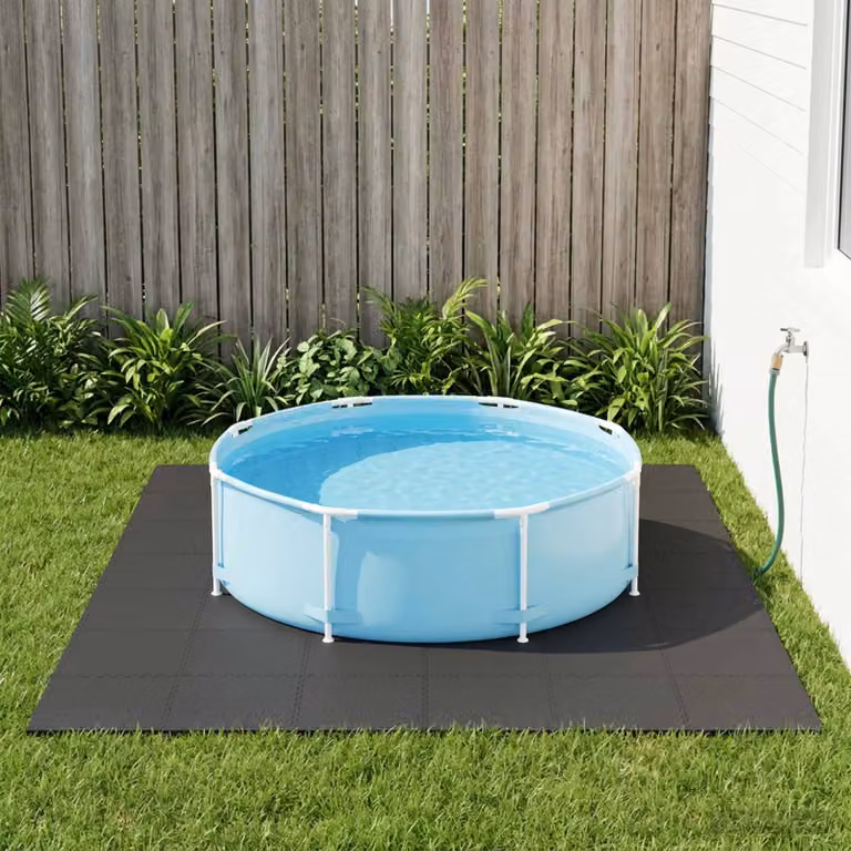 vidaXL Tappetino per piscina in schiuma EVA nero, 40 pezzi, 14,4 m²