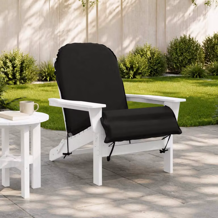 vidaXL Cuscino per Lounger Sole GEMERT Nero in Poliestere con Rivestimento Lavabile e Resistente alle Intemperie