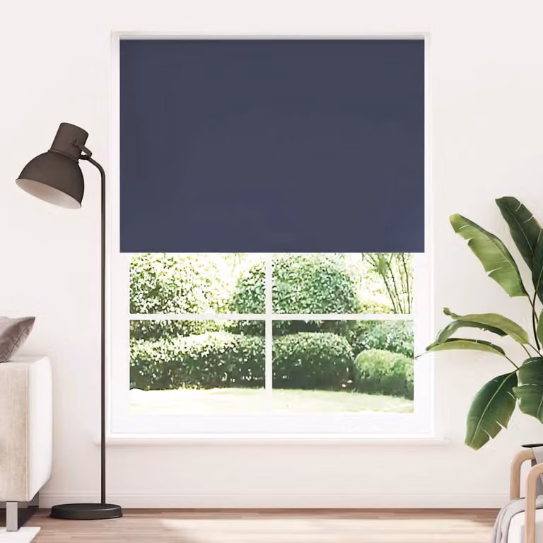 Tenda a rullo oscurante e termoisolante vidaXL in poliestere, colore blu, L: 140 cm, H: 230 cm