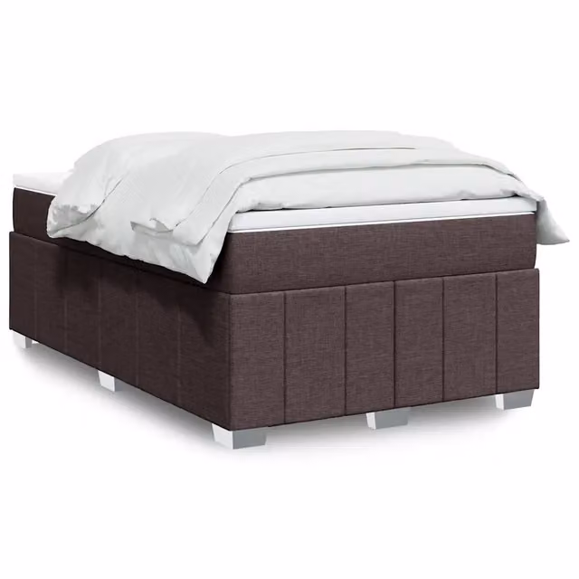 Letto con Giroletto a Molle e Materasso vidaXL Marrone Scuro L/P/H: 120 x 190 x 46 cm