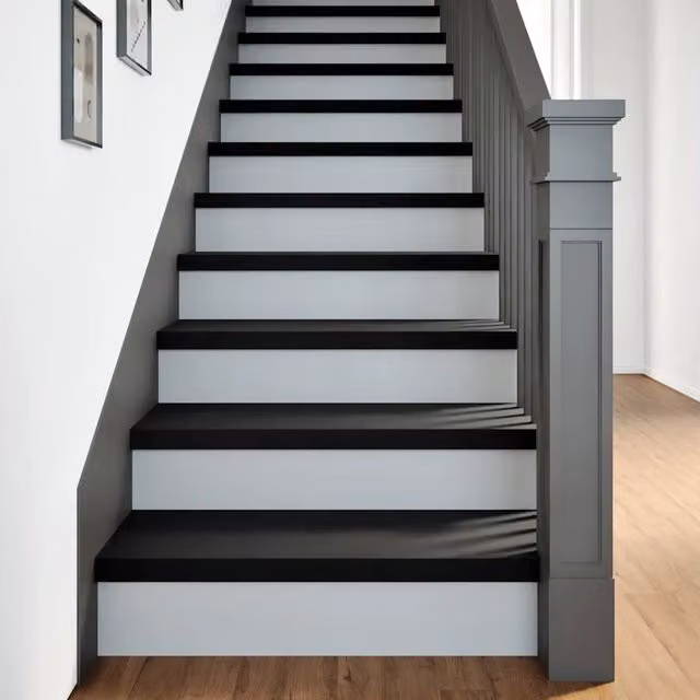 Set di 20 gradini in legno massello di rovere VIDAXL, colore marrone scuro, L 80 cm x P 25 cm x H 2 cm