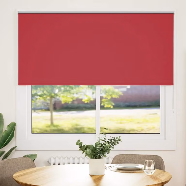 vidaXL Tenda a Rullo Oscurante Rossa in Poliestere L: 155 cm, H: 175 cm
