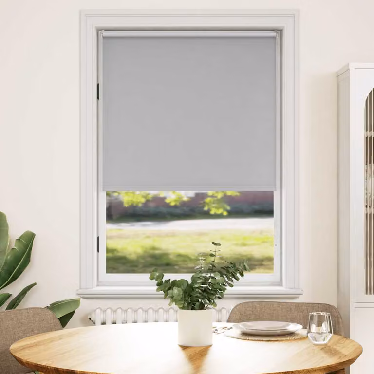 vidaXL Tenda a rullo oscurante termoisolante in poliestere, Grigio, L: 100 cm, H: 175 cm
