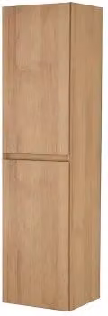 Colonna bagno sospesa Dafne noce gold con ripiani interni e ante soft close, L: 120 cm