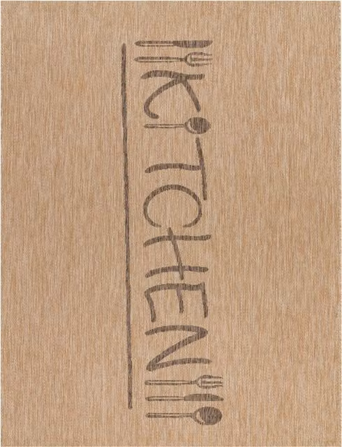 Tappeto da cucina Cuisinea beige a trama piatta, L 80 cm x P 250 cm