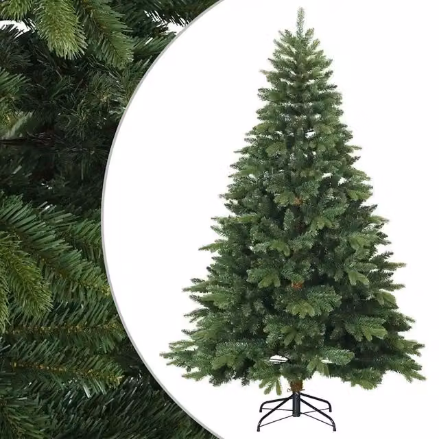 Albero di Natale artificiale verde vidaXL con rami pieghevoli, Altezza: 210 cm