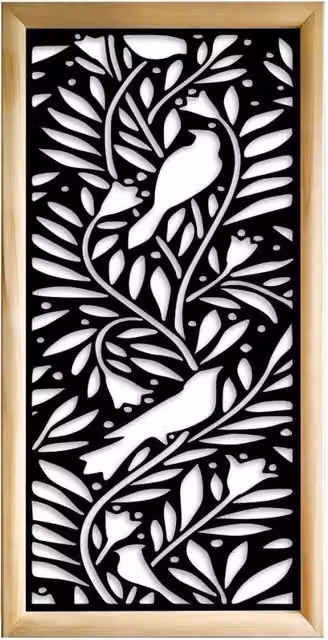 Moduli Decorativi Colibri Signorbit in Legno e PVC Nero L: 73 cm, H: 148 cm