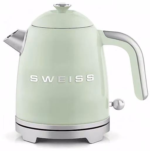 Bollitore Sweiss KTS7 in acciaio inossidabile e plastica, colore verde, 1200 W