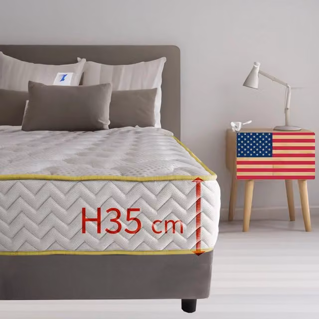 Materasso Memory Foam Comfy Line Boston35 Bianco, Altezza: 35 cm, L/P: 80 x 200 cm