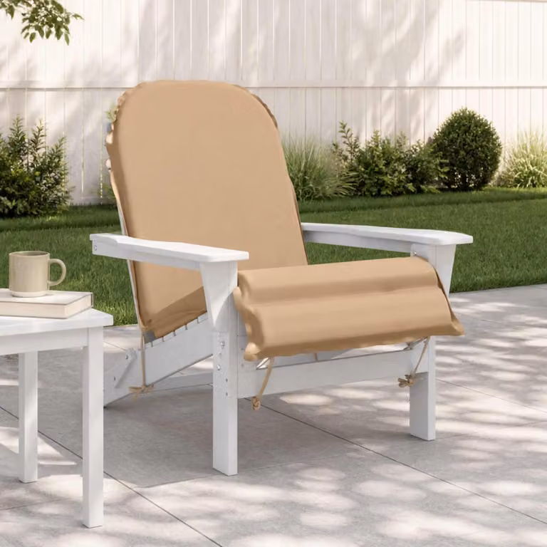 Cuscino per Lounger Sole vidaXL GEMERT in 100% Poliestere Colore Sabbia/Grigio
