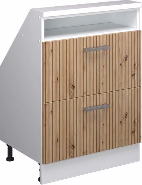 Mobile sottotetto Vicco Rion in rovere e bianco con cassetti e ripiani aperti L/P/H: 60 x 46 x 83.8 cm