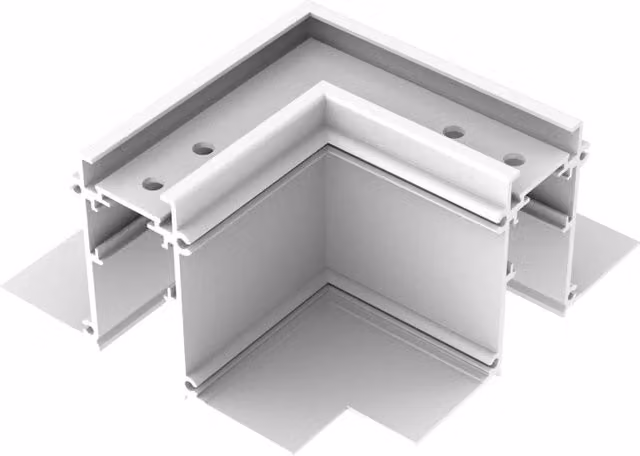 Connettore di alimentazione dimmerabile Ego Ideal Lux in alluminio bianco per sistemi a binario