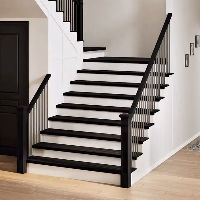 Set di 8 gradini in legno massello di rovere VIDAXL, colore marrone scuro, L: 110 cm, P: 30 cm, H: 2 cm