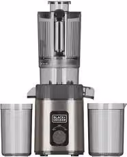 Estrattore elettrico slow juicer Black & Decker BXJE4800E in acciaio inox color argento da 200W