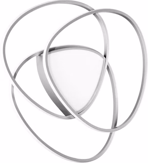 Plafoniera e Applique LED Ondaluce Moderna, Dimmerabile, in Metallo e Silicone, Disponibile in Argento, Oro/Ottone o Bianco