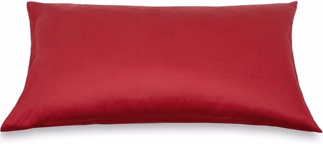 Federa copricuscino DaunenStep Oasi Deluxe in cotone rossa