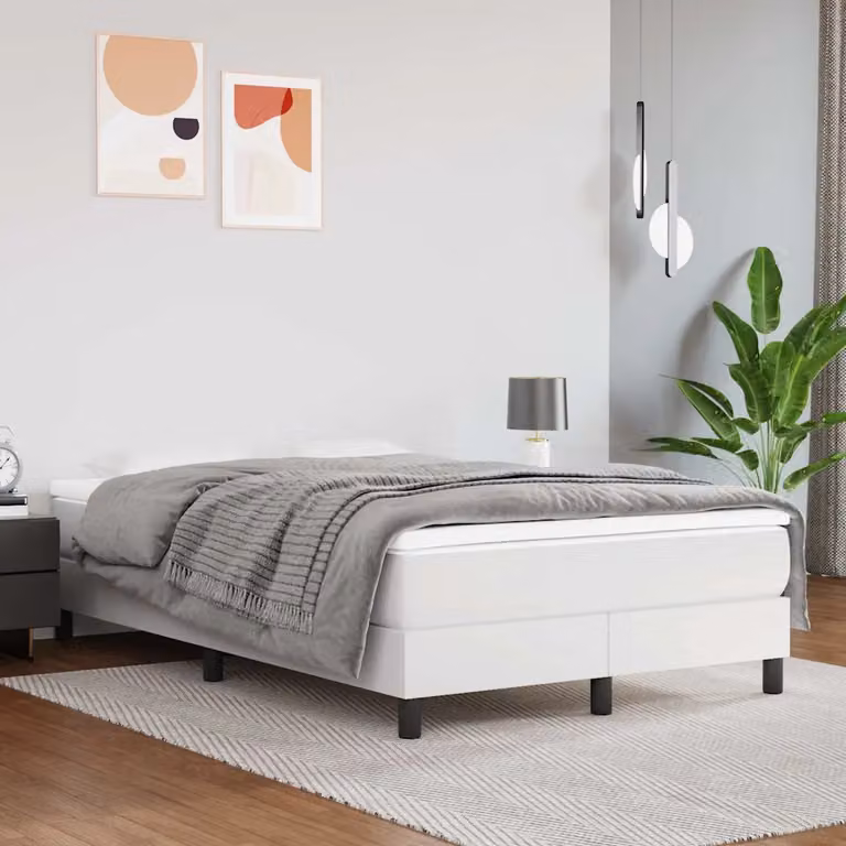 Materasso a molle insacchettate vidaXL in similpelle bianco L: 120 cm, P: 200 cm, H: 20 cm