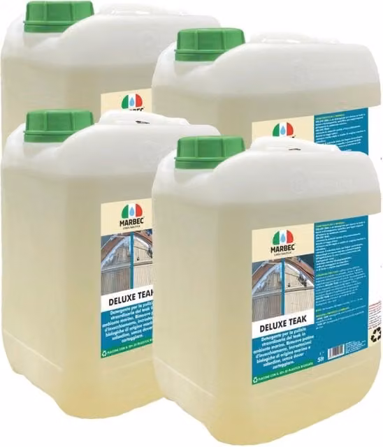 Detergente per ponti in teak Marbec Deluxe White 4 x 5 l