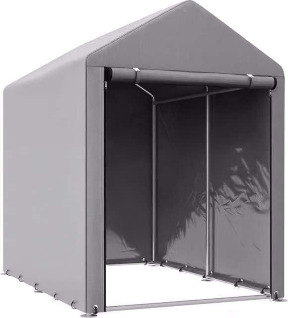 Carport per biciclette XYLO grigio chiaro impermeabile e anti-UV L/P/H: 1,2 x 1,8 x 1,65 m