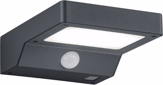 Applique solare da esterno Trio Leuchten Trio nera con sensore di movimento e tecnologia LED IP44