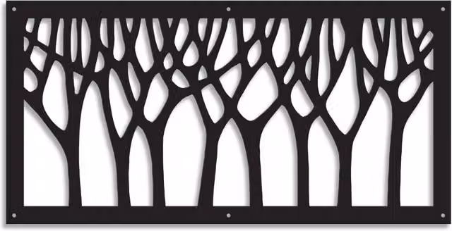 Pannello in PVC traforato Signorbit BOSCO parasole colore nero L: 98 cm, H: 198 cm