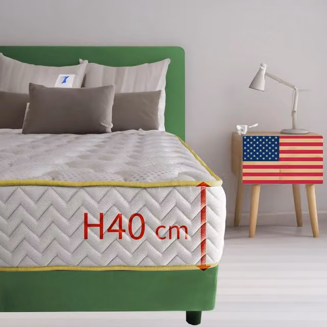 Materasso singolo in memory foam Comfy Line Modello California40 bianco L/P/H: 80 x 200 x 40 cm
