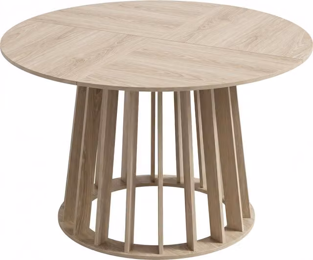 Tavolo da pranzo rotondo HOMCOM in legno naturale marrone per 4-6 persone, Ø 120 x H 75 cm