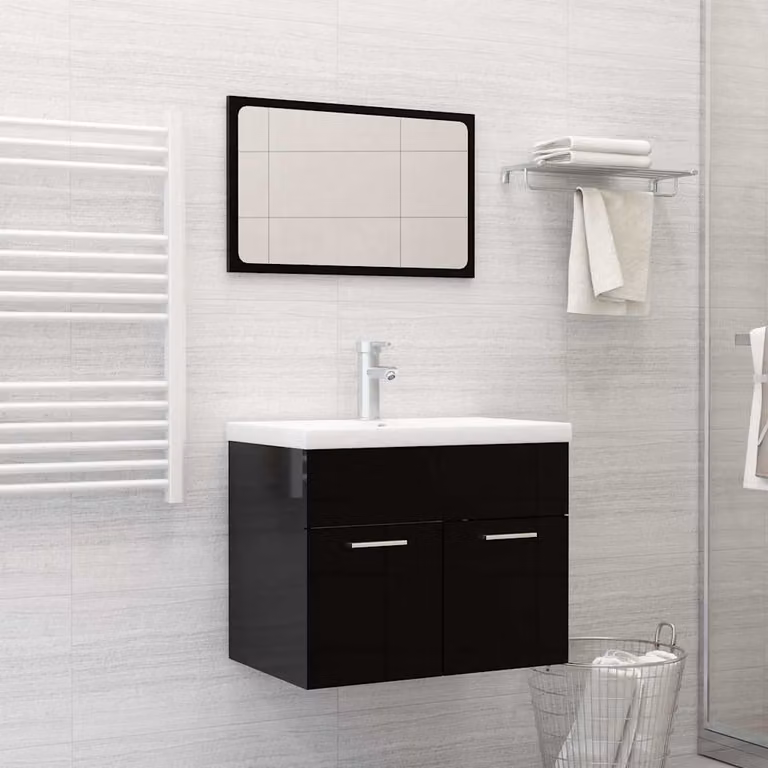 vidaXL Lavabo da Incasso Rettangolare in Ceramica Bianco L: 61 cm, P: 39 cm, H: 18 cm