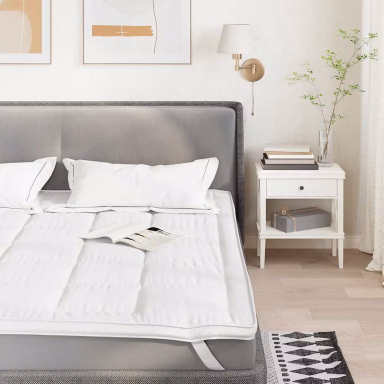 Coprimaterasso vidaXL in microfibra traspirante bianco 200 x 220 cm