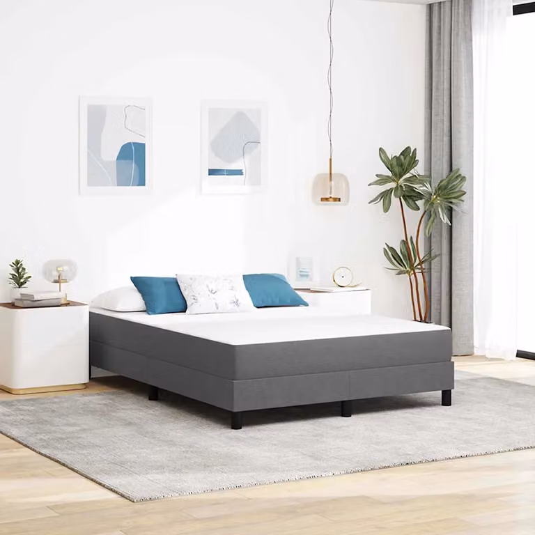 Materasso con molle insacchettate vidaXL in tessuto grigio chiaro L 140 cm x P 200 cm