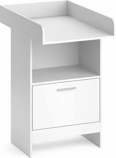 Fasciatoio Leo Vicco Bianco con cassetto L: 60 cm, P: 88 cm, H: 103 cm
