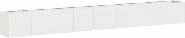 Fioriera moderna da esterno HELLOSHOP26 in acciaio laminato a freddo bianca L: 360 cm, P: 40 cm, H: 40 cm