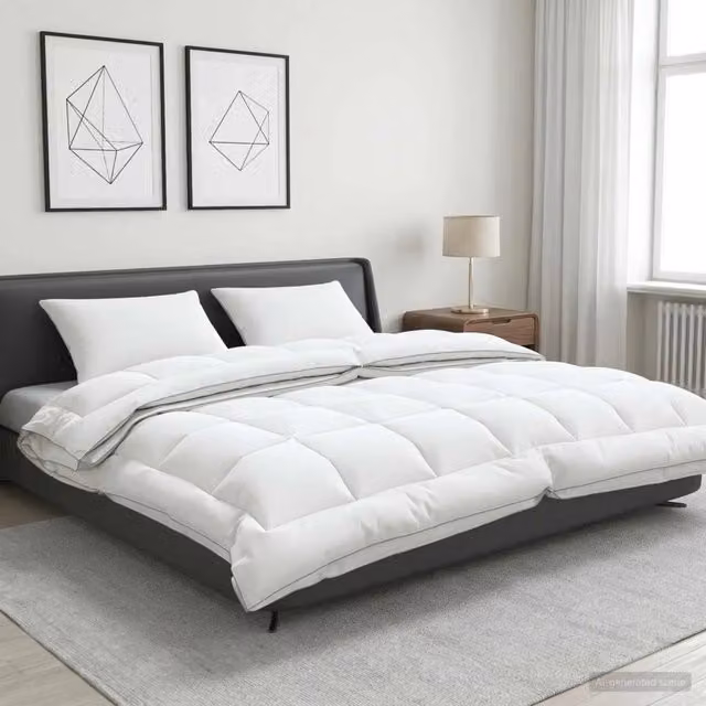 Set di piumone e cuscini 3 pezzi vidaXL 4 stagioni bianco 200x220 cm