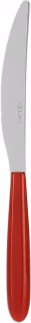Coltello da pane EME in acciaio inox con impugnatura in plastica rossa e struttura full tang