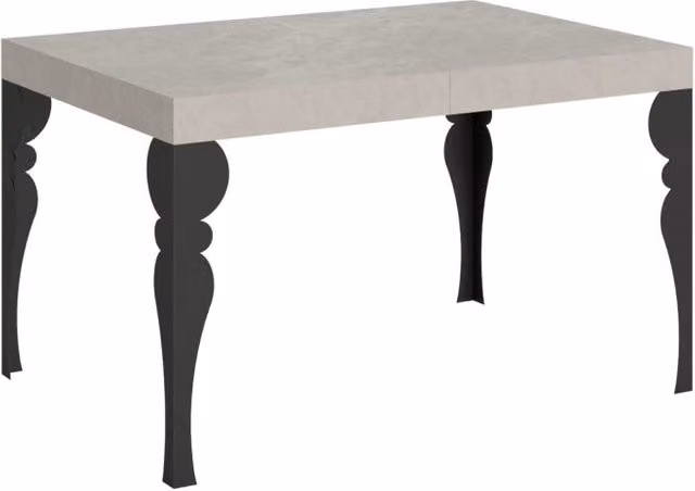 Tavolo da pranzo allungabile Itamoby moderno in finitura cashmere e gambe antracite L/P/H: 140/400 x 90 x 75 cm