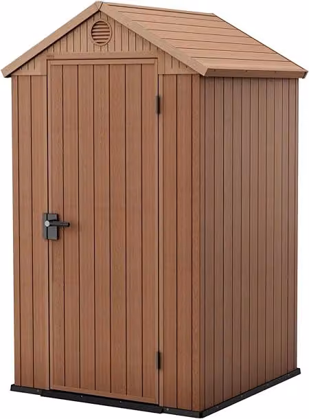 Casetta da giardino Keter Darwin 4x4 Marrone L: 125,8 cm, P: 117 cm, H: 205 cm