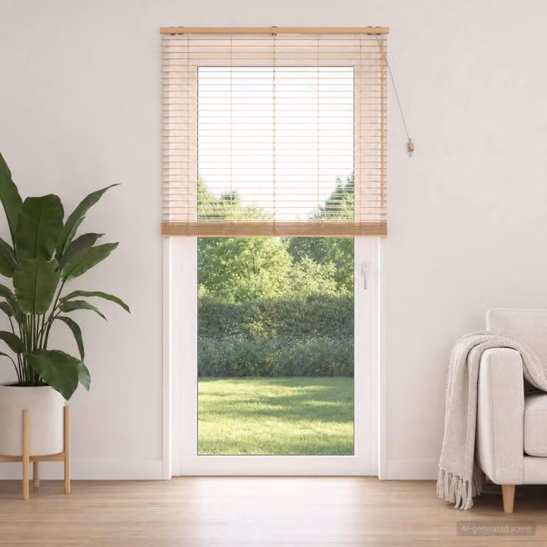 Tenda Veneziana vidaXL in Legno Colore Quercia, L: 140 cm, H: 250 cm, Larghezza delle lamelle: 35 mm