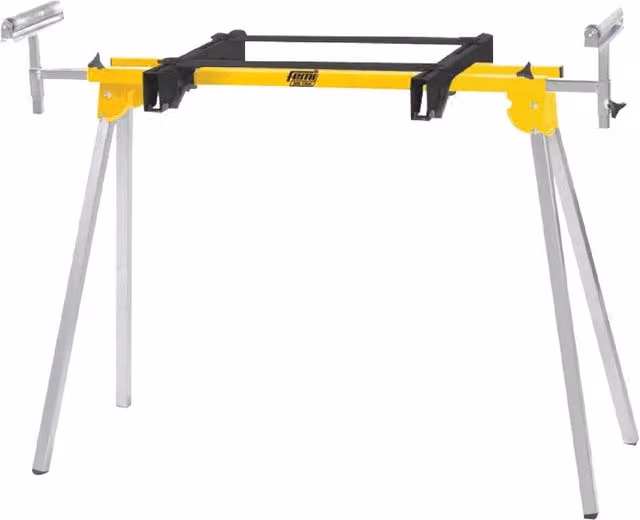Banco pieghevole Femi per segatrice Smarty, colore giallo, L: 125 cm, P: 49 cm, H: 83,5 cm